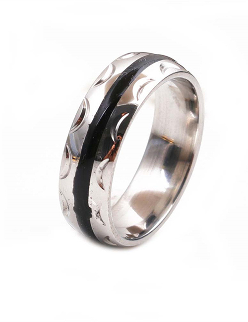 Fashion Steel Color Stainless Steel Ring Ring