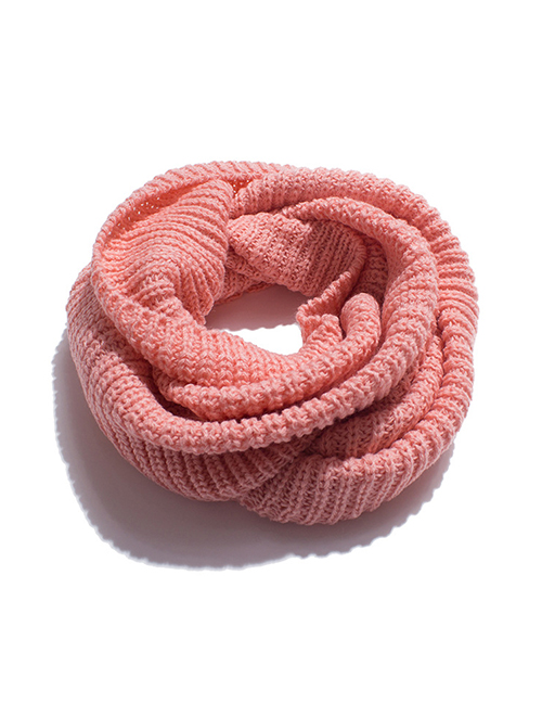 Fashion Watermelon Red Wool Knitted Pullover Scarf
