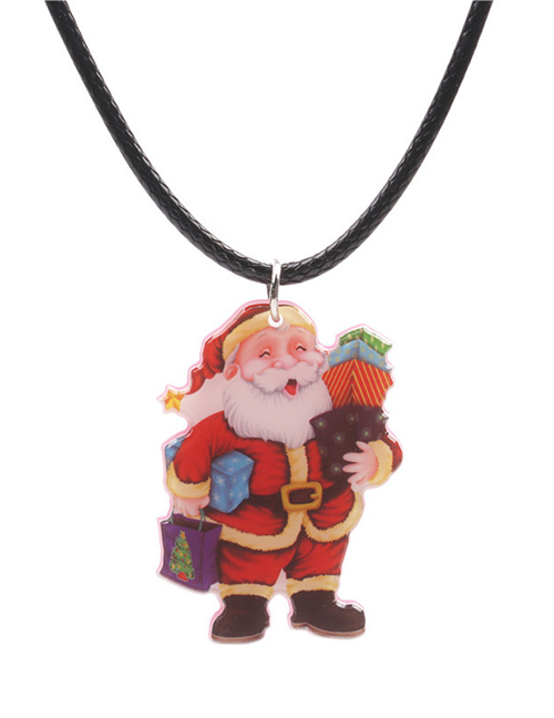 Fashion Santa Claus 1 Christmas Old Man Cane Necklace