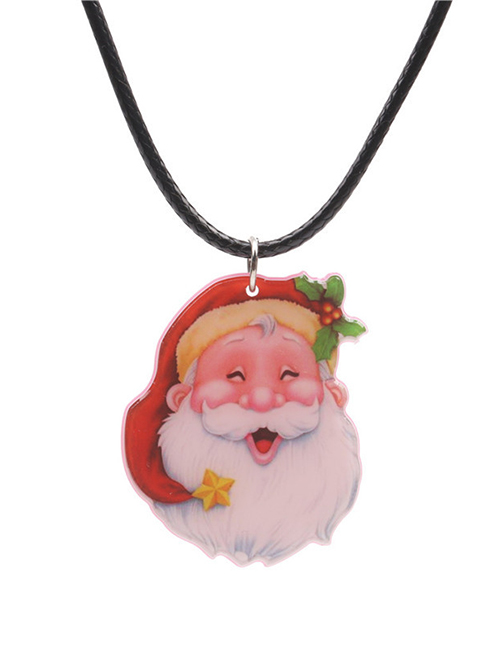 Fashion Santa Claus 2 Christmas Old Man Cane Necklace