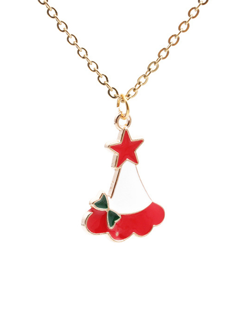 Fashion Star Necklace Alloy Drip Oil Trumpet Flower Star Necklace