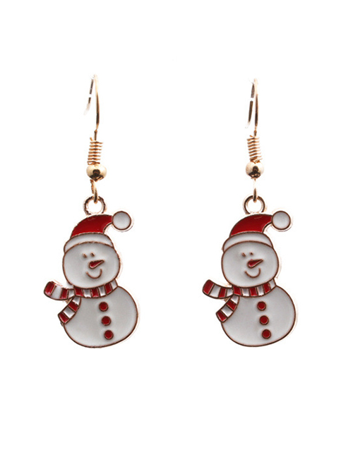 Fashion Christmas Snowman Earrings Alloy Christmas Snowman Earrings