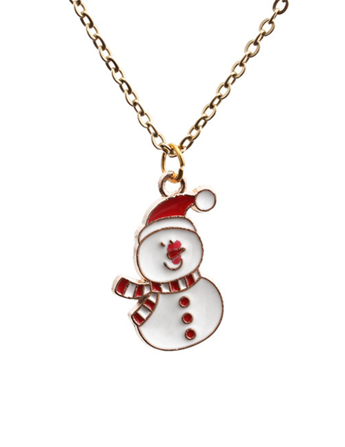 Fashion Christmas Snowman Necklace Alloy Christmas Snowman Necklace