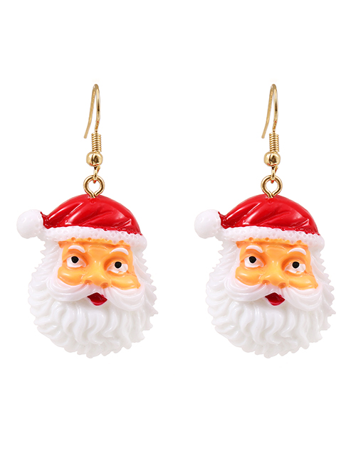 Fashion Santa Avatar Alloy Santa Christmas Tree Asymmetrical Earrings
