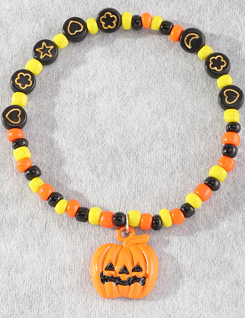 Fashion Pumpkin Halloween Pumpkin Rice Beads Beaded Bracelet