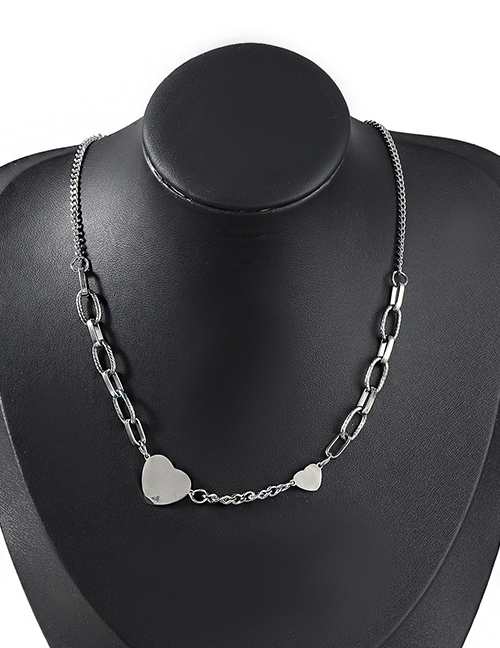 Fashion Silver Color Alloy Snake Bone Chain Love Necklace