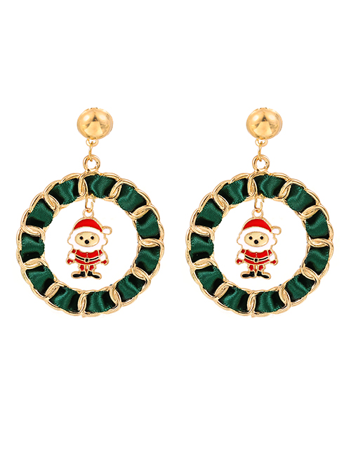 Fashion Santa Claus Christmas Bells Snowflake Knitted Stud Earrings