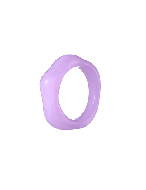 Fashion Purple Irregular Pentagon Ring