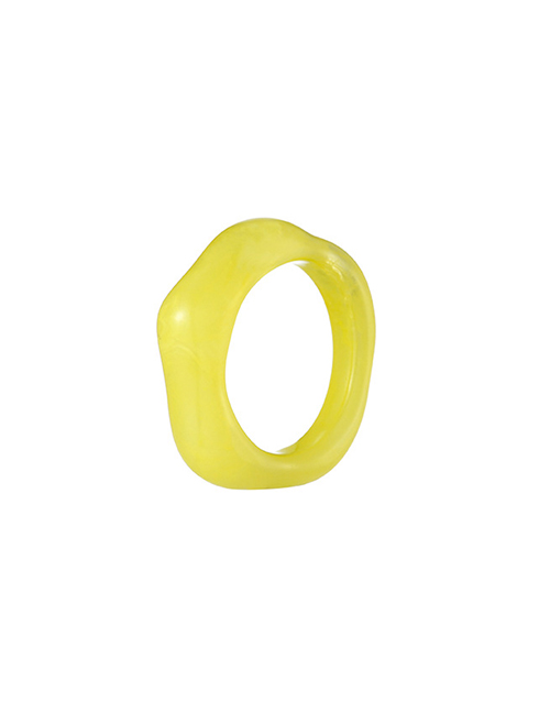 Fashion Yellow Irregular Pentagon Ring