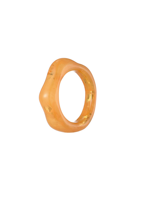 Fashion Orange Irregular Pentagon Ring