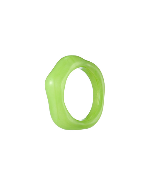 Fashion Green Irregular Pentagon Ring