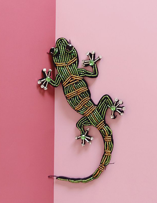 Fashion 1 Gecko Rice Bead Gecko Beaded Cloth Sticker