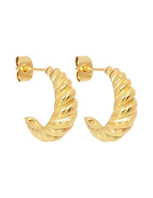 Fashion Gold Color Brass Thread C-shaped Ear Ring
