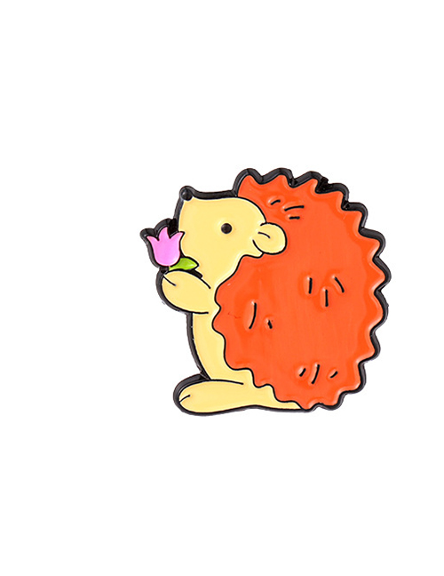Fashion 6# Alloy Painted Hedgehog Brooch
