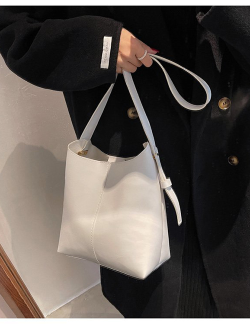 Fashion White Large Capacity Broadband Shoulder Bag