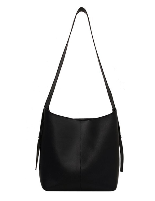 Fashion Black Large Capacity Broadband Shoulder Bag