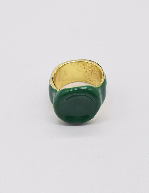 Fashion Green Alloy Paint Round Ring