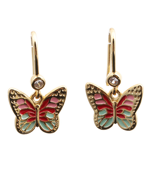 Fashion 18# Geometric Pentagram Cross Butterfly Eye Stud Earrings