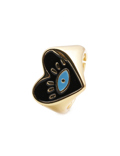 Fashion Gold Drop Nectarine Heart Eye Ring
