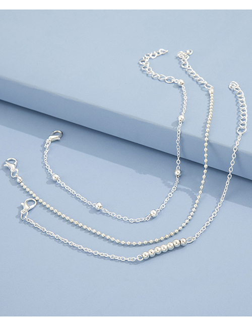 Fashion White Three-piece Geometric Bead Bead Necklace