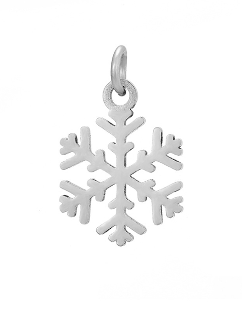 Fashion Snowflake Stainless Steel Christmas Diy Pendant