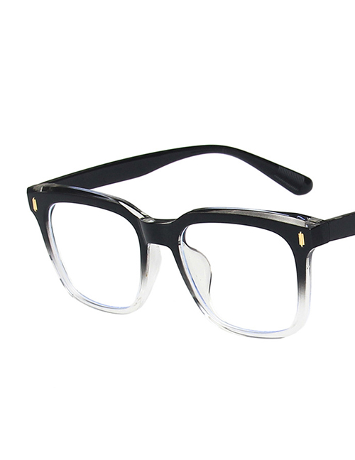 Fashion Asymptotic Black Square Rice Nail Flat Glasses Frame