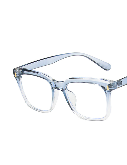 Fashion Asymptotically Blue Square Rice Nail Flat Glasses Frame