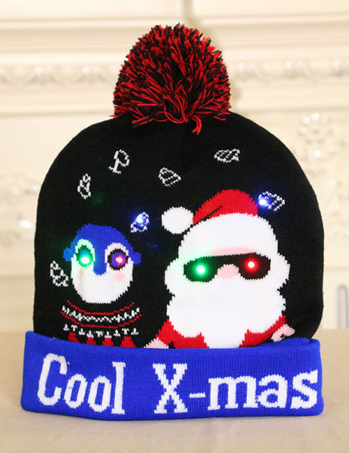 Fashion Owl Old Man (live) Christmas Printed Woolen Ball Knitted Luminous Hood  Wool