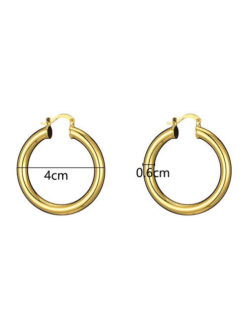 Fashion 4cm Metal Geometric U-shaped Earrings