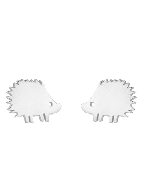 Fashion Steel Color Stainless Steel Hedgehog Ear Studs