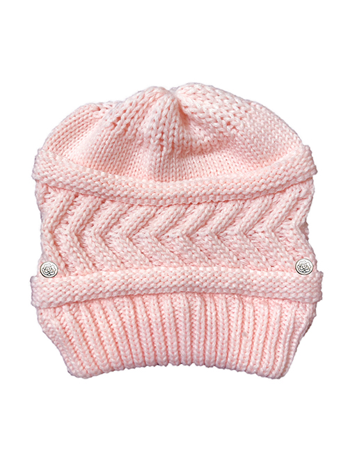 Fashion Pink Knitted Woolen Hat