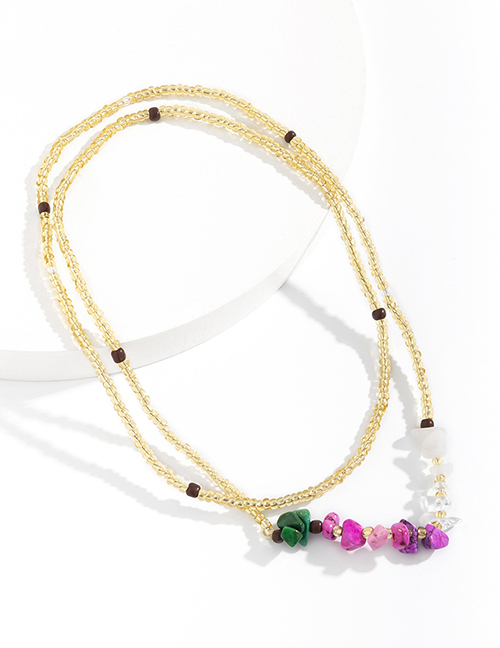 Fashion Two Mixed Colors Rice Beads Beaded Body Chain