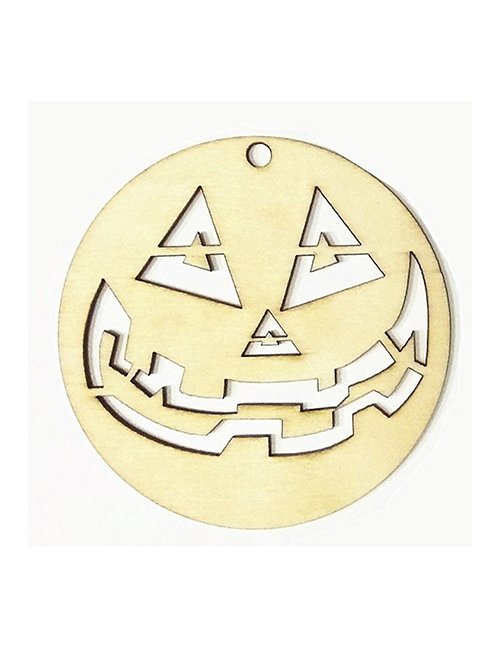 Fashion Pumpkin-2 (pack Of 10) Halloween Wooden Led Candle Light Crafts