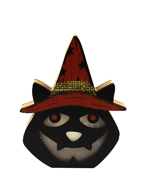 Fashion Black Cat (live) Halloween Wooden Black Cat Ornaments