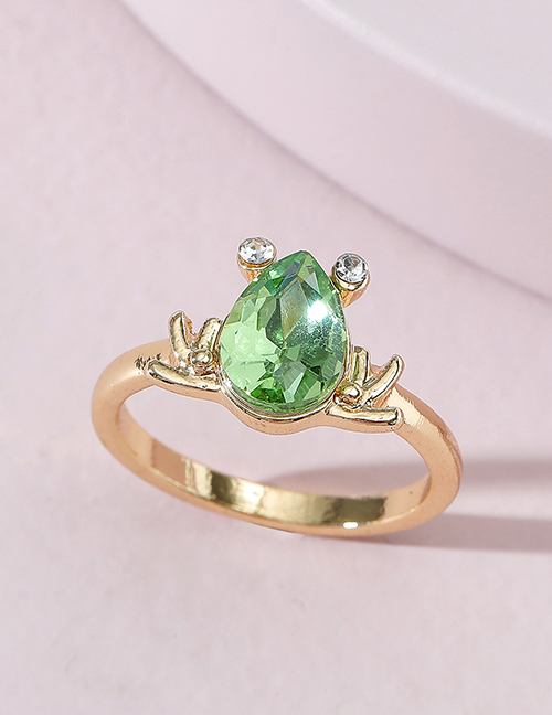 Fashion Green Acrylic Frog Ring