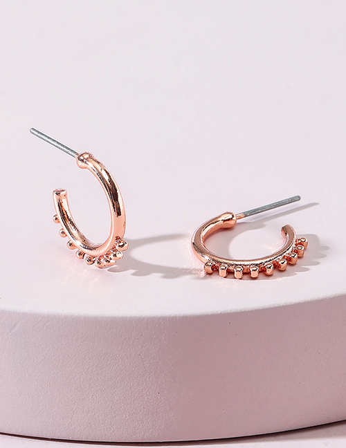 Fashion Rose Gold Metal Geometric Earrings