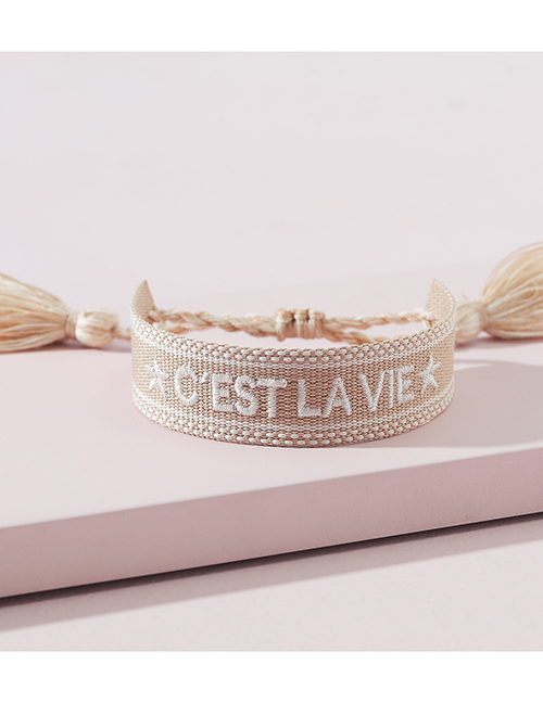 Fashion Cest Woven Letter Tassel Bracelet