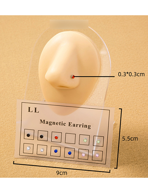 Fashion Color Non-hole Non-perforated Magnet Nose Nail