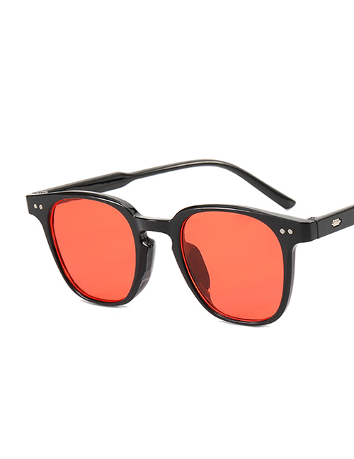 Fashion Bright Black Red Film Rice Nail Flat Glasses Frame