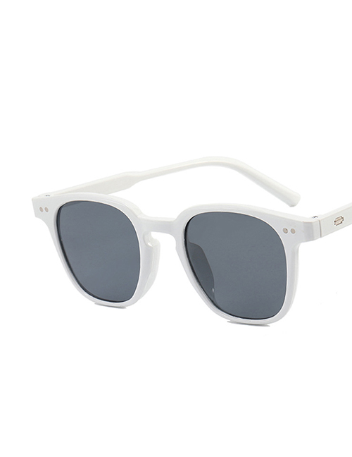 Fashion Real White Gray Flakes Rice Nail Flat Glasses Frame