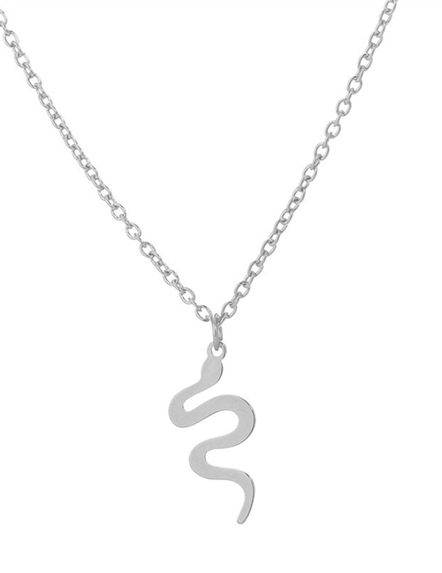 Fashion Steel Color Titanium Snake Necklace