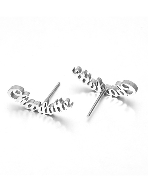 Fashion Stainless Steel Stainless Steel Letter Earrings