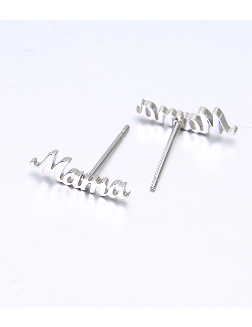 Fashion Stainless Steel Titanium Steel Letter Earrings