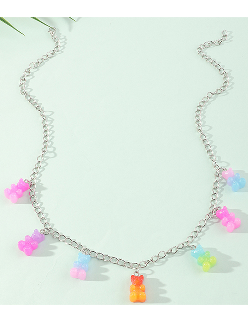 Fashion Color-2 Gummy Bear Chain Necklace