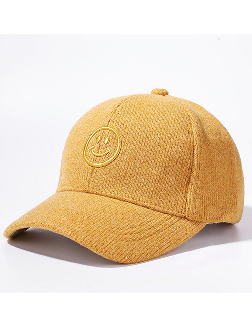 Fashion Yellow Smiley Embroidered Baseball Cap