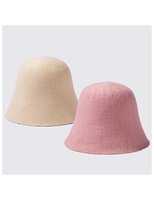 Fashion Pink Cashmere Double-sided Fisherman Hat