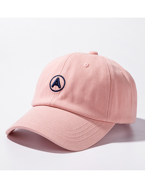 Fashion Pink Three-dimensional Letter Embroidery Cap