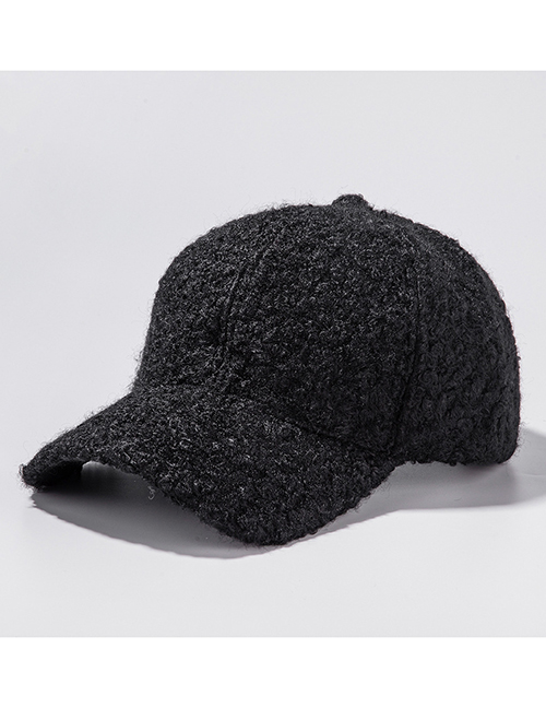 Fashion Black Lamb Fur Cap