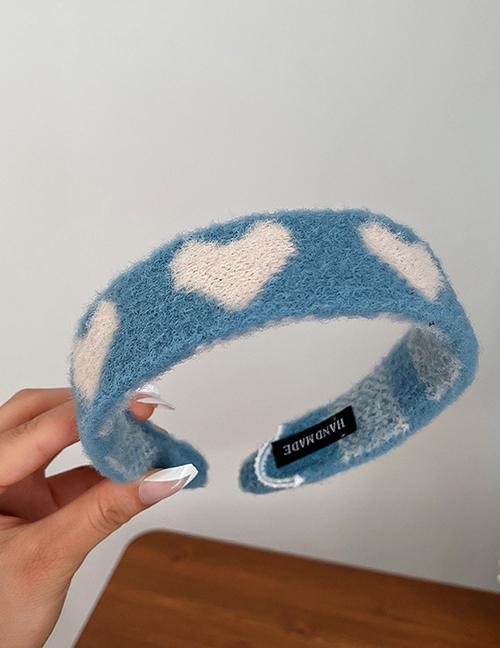 Fashion Blue Cashmere Love Headband
