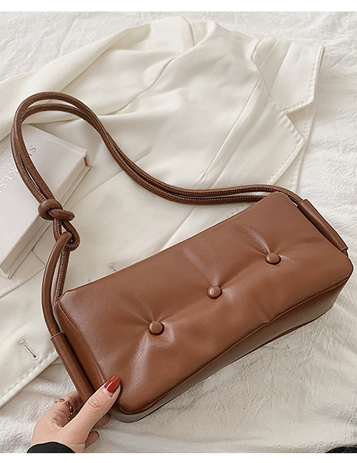 Fashion Brown Soft Leather Large Capacity Shoulder Bag